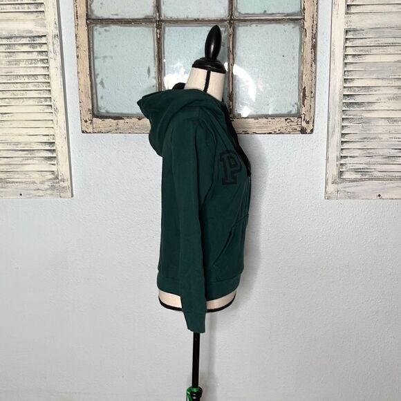 Pink Victoria’s Secret Women's Green Hooded Long Sleeve Sweatshirt Size Small NW - Picture 6 of 8